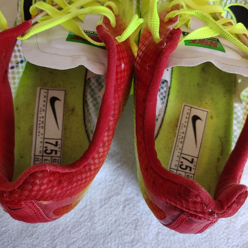 Nike Zoom Mamba 3 Track Spikes Mens 7.5 Volt Green Distance Racing - Picture 8 of 9